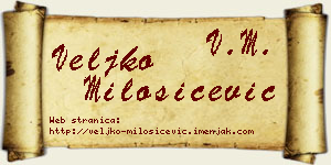 Veljko Milošičević vizit kartica